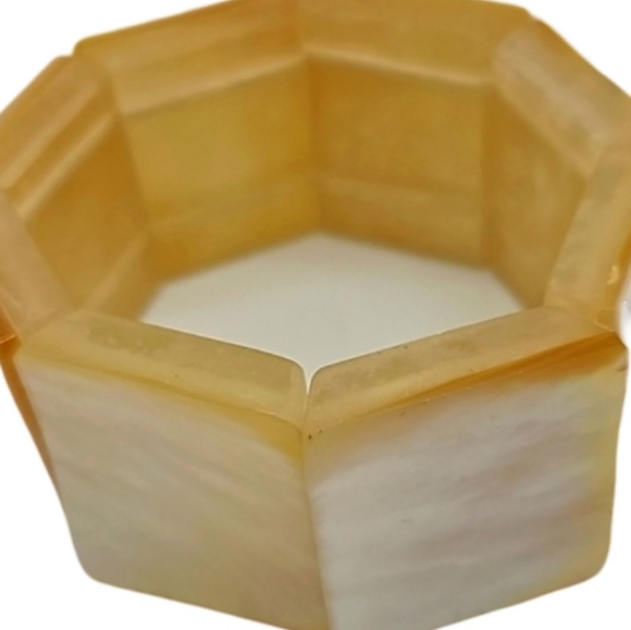 Vintage Laminated Celluloid Layered Link Stretch Bracelet - Picture 12 of 12